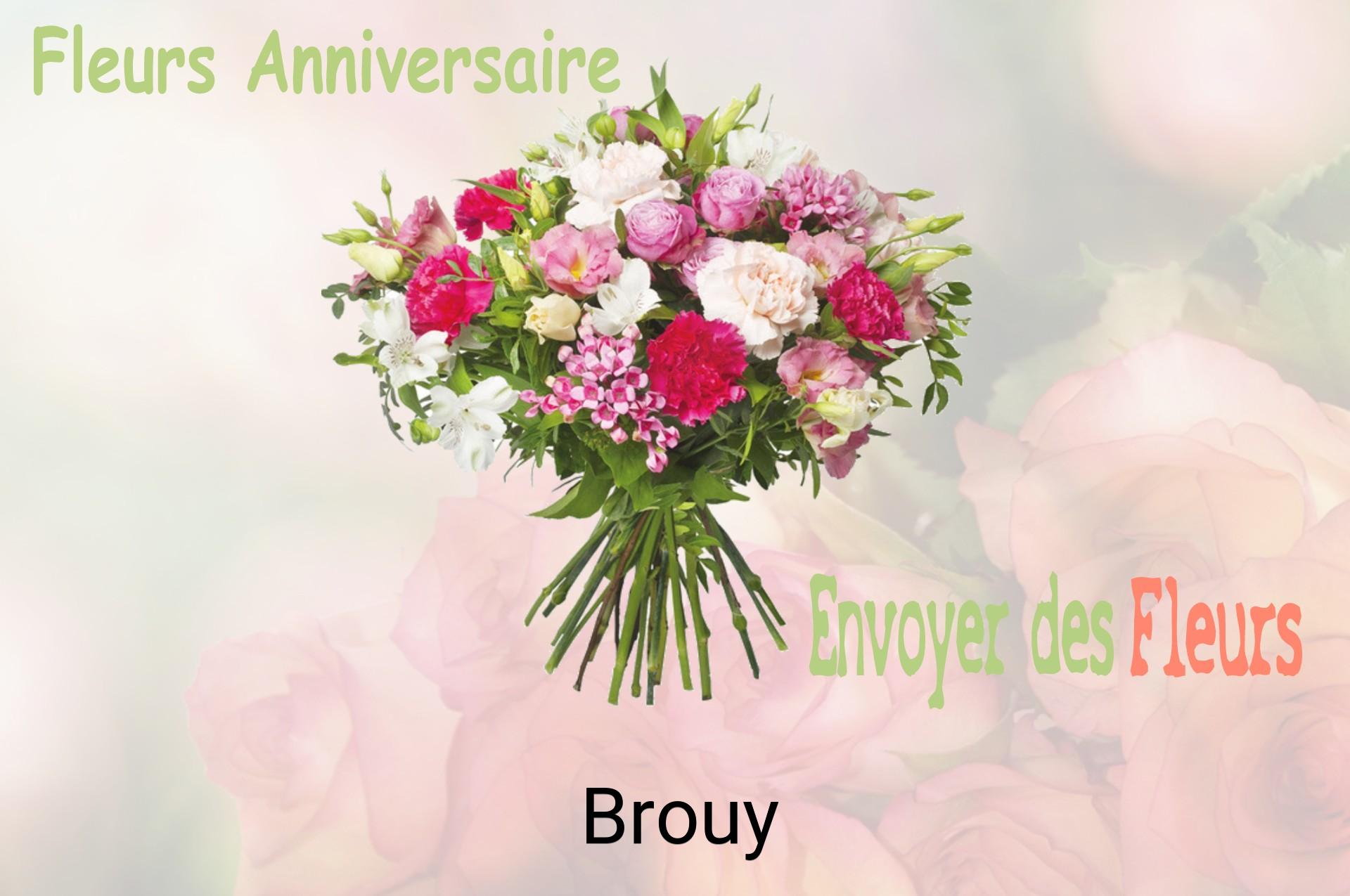 Bouquet de fleurs d’anniversaire livré à Brouy